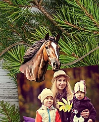 Designocracy Holiday Wooden Clip-On Ornaments Horses Set of 6 G. DeBrekht