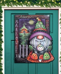 Designocracy Holiday Door Decor Wooden Wall Decor Boo Gnome J. Mills-Price