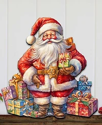 Designocracy The Joy of Giving Christmas Wooden Door Decor Wall Decor G. DeBrekht
