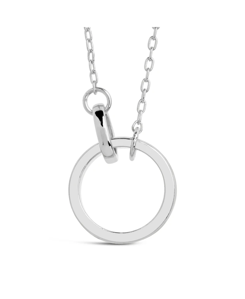 Sterling Forever Genuine Mother of Pearl Mishel Interlocking Necklace