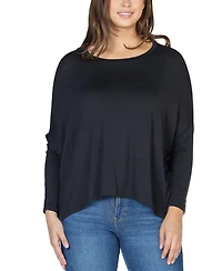 24seven Comfort Apparel Women's Long Sleeve Oversized Dolman Top