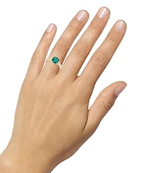 Amethyst (1-1/3 ct. t.w.) & Lab-Grown White Sapphire (1/4 Cushion Ring 14k Gold-Plated Sterling Silver (Also Additional Gemstones)