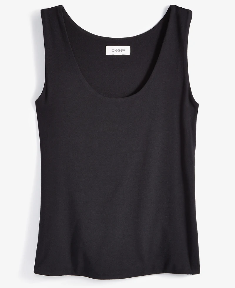 On 34th Women's Scoop-Neck Sleeveless Longline Tank Top, Created for Macy's
