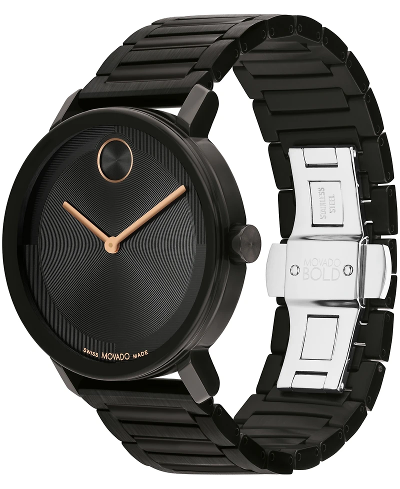 Movado Men's Bold Evolution 2.0 Swiss Quartz Ionic Plated Steel Watch 40mm