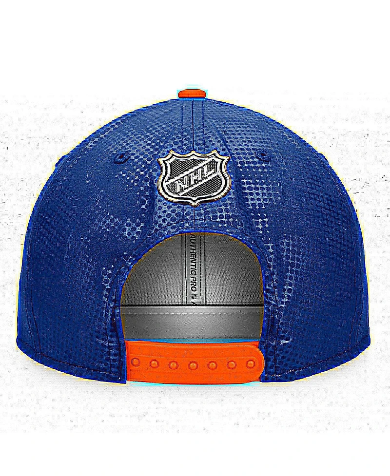 Men's Fanatics Royal, Orange New York Islanders Authentic Pro Alternate Logo Snapback Hat