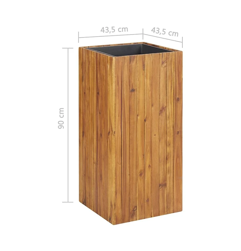 Garden Raised Bed 17.1"x17.1"x35.4" Solid Acacia Wood