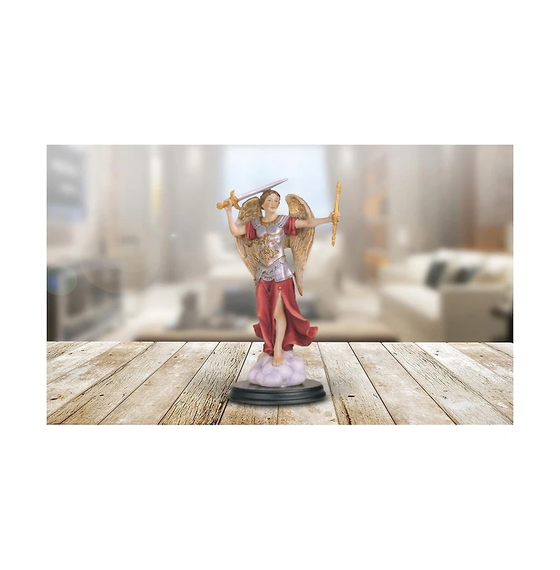 Fc Design 5"H Archangel Michael Statue Saint Michael The Strongest Angel Holy Figurine Religious Decoration Home Decor Perfect Gift for House Warming,