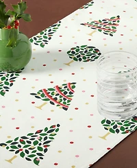 kate spade new york Holiday Confetti Acrobat Plaid Reversible Holiday Table Runner, 15" x 72"