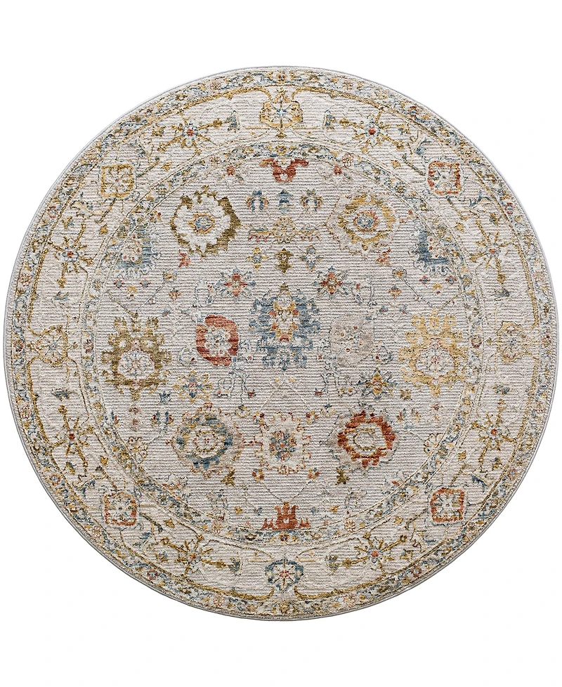Livabliss Reina Ren-2307 7'10" x 7'10" Round Area Rug