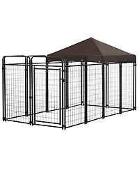 PawHut Dog Kennel Outdoor for Large and Medium Dogs, 9.3' x 4.6' x 5.2'