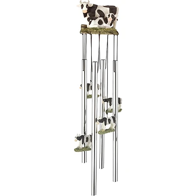 Fc Design 23" Long Round Top Cow Wind Chime Home Decor Perfect Gift for House Warming, Holidays and Birthdays