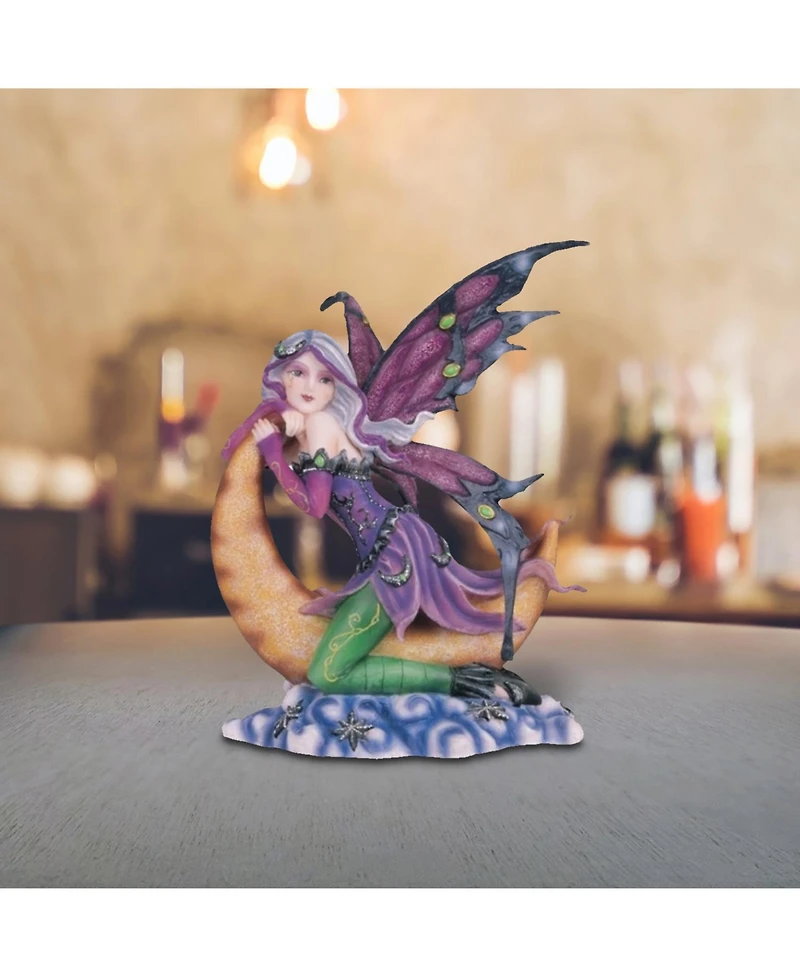 Fc Design 7"H Pink Fairy on The Moon Statue Fantasy Decoration Figurine Home Decor Perfect Gift for House Warming, Holidays and Birthdays
