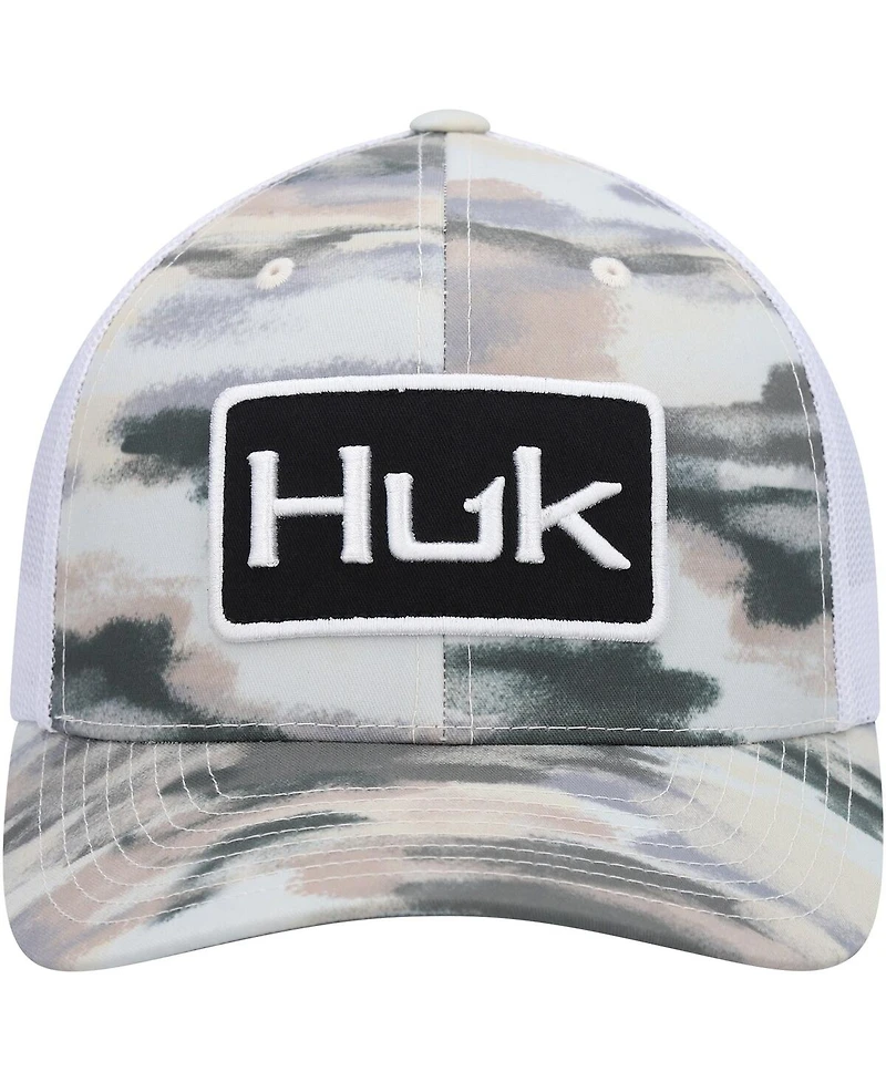 Men's Huk Khaki Edisto Trucker Snapback Hat