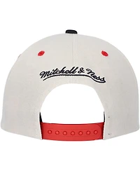 Men's Mitchell & Ness Cream Philadelphia 76ers Hardwood Classics Pop Snapback Hat