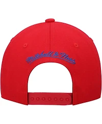 Men's Mitchell & Ness Red, Royal La Clippers Mvp Team Two-Tone 2.0 Stretch-Snapback Hat