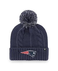 Women's '47 Brand Navy New England Patriots Bauble Cuffed Knit Hat with Pom