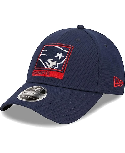 Men's New Era Navy New England Patriots Framed Af 9FORTY Snapback Hat