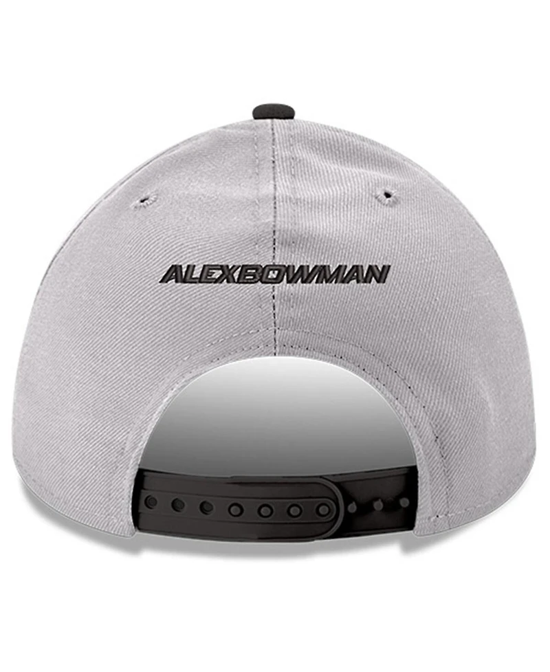 Men's New Era Gray, Black Alex Bowman 9FORTY Snapback Adjustable Hat