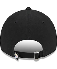Women's New Era Black Pittsburgh Steelers Leaves 9TWENTY Adjustable Hat