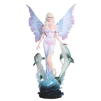 Fc Design 15.75"H Goddess Fairy of the Sea with Dolphins Statue Fantasy Decoration Figurine Home Decor Perfect Gift for House Warming, Holidays and Bi