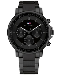 Tommy Hilfiger Men's Multifunction Black Stainless Steel Watch 43mm