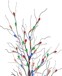 Northlight 6' Light Emitting Diode (Led) Lighted Frosted Christmas Twig Tree Lights