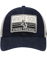Men's '47 Brand Black, Tan Chicago White Sox Four Stroke Clean Up Trucker Snapback Hat