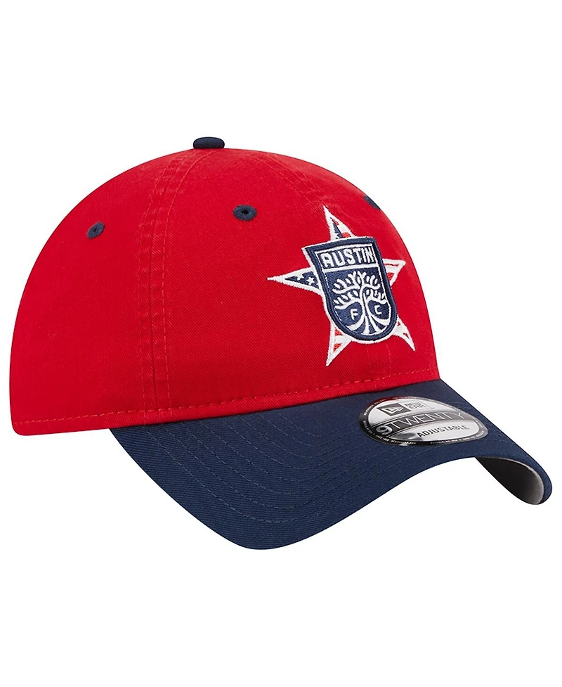 Men's New Era Red Austin Fc Americana 9TWENTY Adjustable Hat