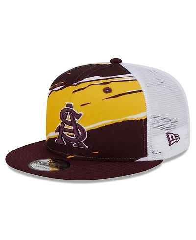 Men's New Era Maroon Arizona State Sun Devils Tear Trucker 9FIFTY Snapback Hat