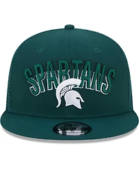 Men's New Era Green Michigan State Spartans Grade Trucker 9FIFTY Snapback Hat