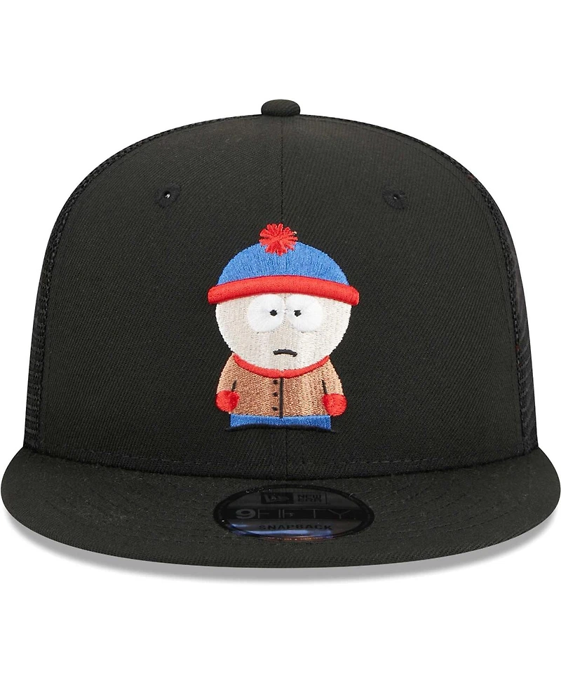 Men's New Era Black South Park Stan Trucker 9FIFTY Snapback Hat