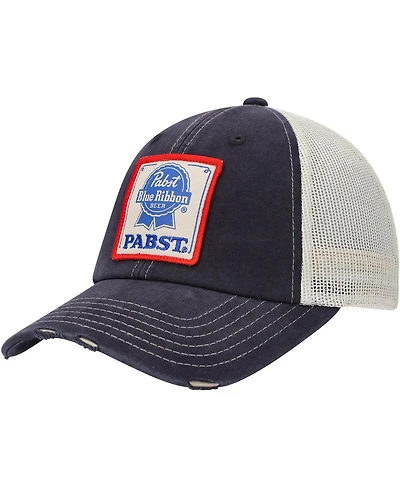 Men's American Needle Navy, Cream Pabst Blue Ribbon Orville Snapback Hat