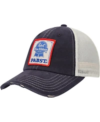 Men's American Needle Navy, Cream Pabst Blue Ribbon Orville Snapback Hat