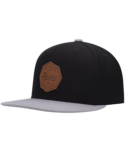 Men's Hurley Black, Gray Tahoe Snapback Hat