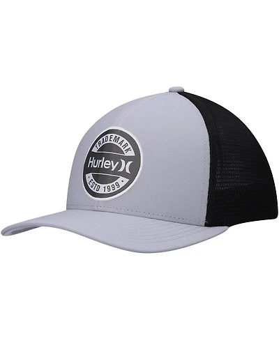 Men's Hurley Gray Charter Trucker Snapback Hat