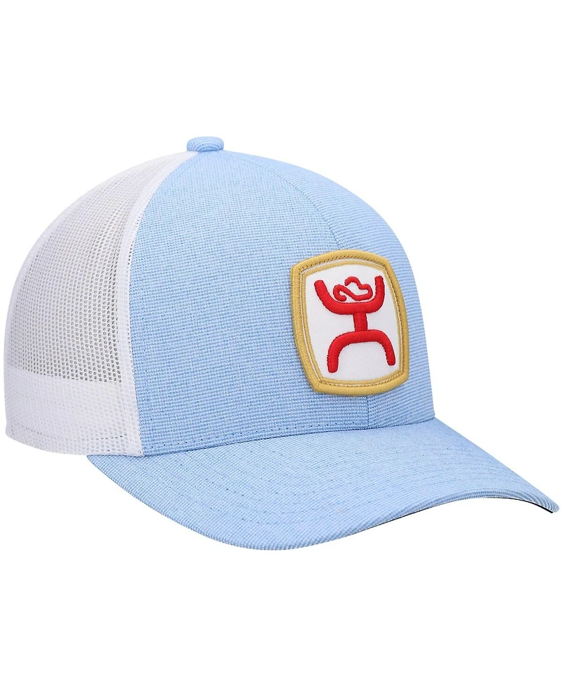 Men's Hooey Light Blue, White Zenith Trucker Snapback Hat