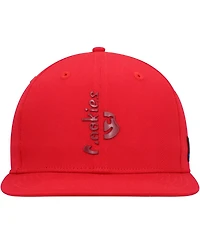 Men's Cookies Red Searchlight Snapback Hat