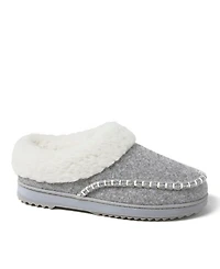 Dearfoams Women's Nyla Felted Plaid Moc Toe Clog Slippers