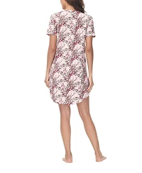 Ink+Ivy Women's Printed Short Sleeve Sleep Dress Nightgown