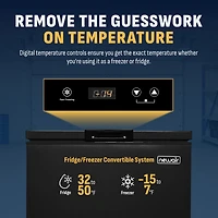 Newair 5 Cu. Ft. Mini Deep Chest Freezer and Refrigerator in Black with Digital Temperature Control, Fast Freeze Mode, Stay-Open Lid, Removable Storag