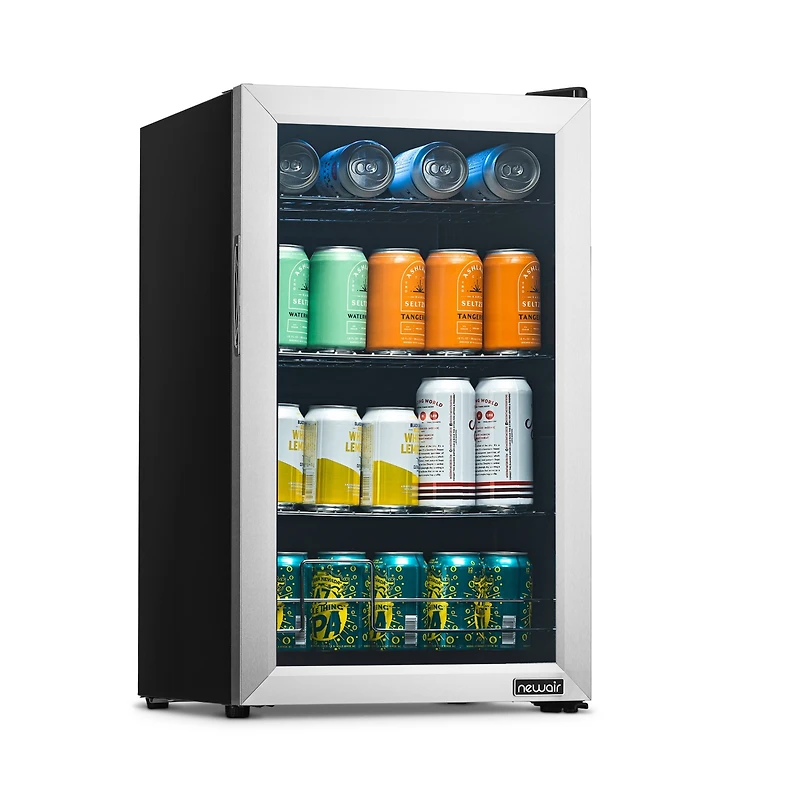 Newair 100 Can Beverage Fridge in Stainless Steel