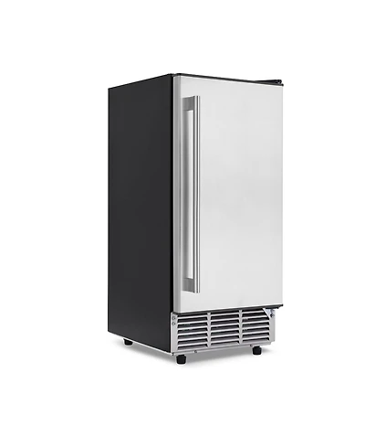 Newair 15" Undercounter 80 lbs. Daily Clear Ice Cube Maker Machine, Built-in or Freestanding Design, 40 Cubes ready in 15-30 Mins, Fingerprint Re