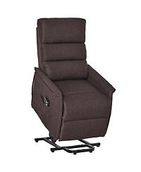 Homcom Power Lift Chair with Vibration Massage with Remote Control, Side Pockets,