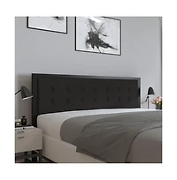 Merrick Lane Camden King Headboard Upholstered Button Tufted Headboard With Metal Frame And Adjustable Rail Slots