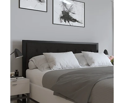 Merrick Lane Camden King Headboard Upholstered Button Tufted Headboard With Metal Frame And Adjustable Rail Slots