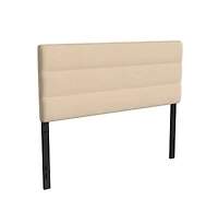 Merrick Lane Coppola Queen Headboard With Tufted Upholstery And Powder Coated Metal Frame