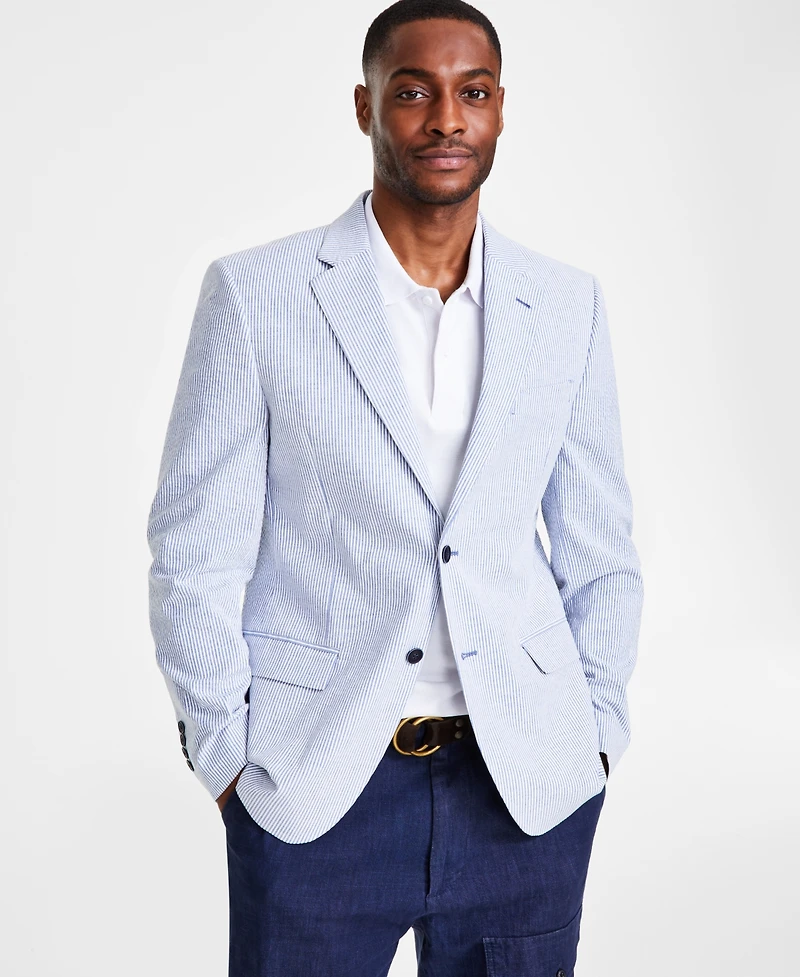 Nautica Men's Modern-Fit Seersucker Sport Coats