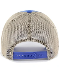 Men's '47 Brand Royal, Natural Los Angeles Rams Notch Trucker Clean Up Adjustable Hat