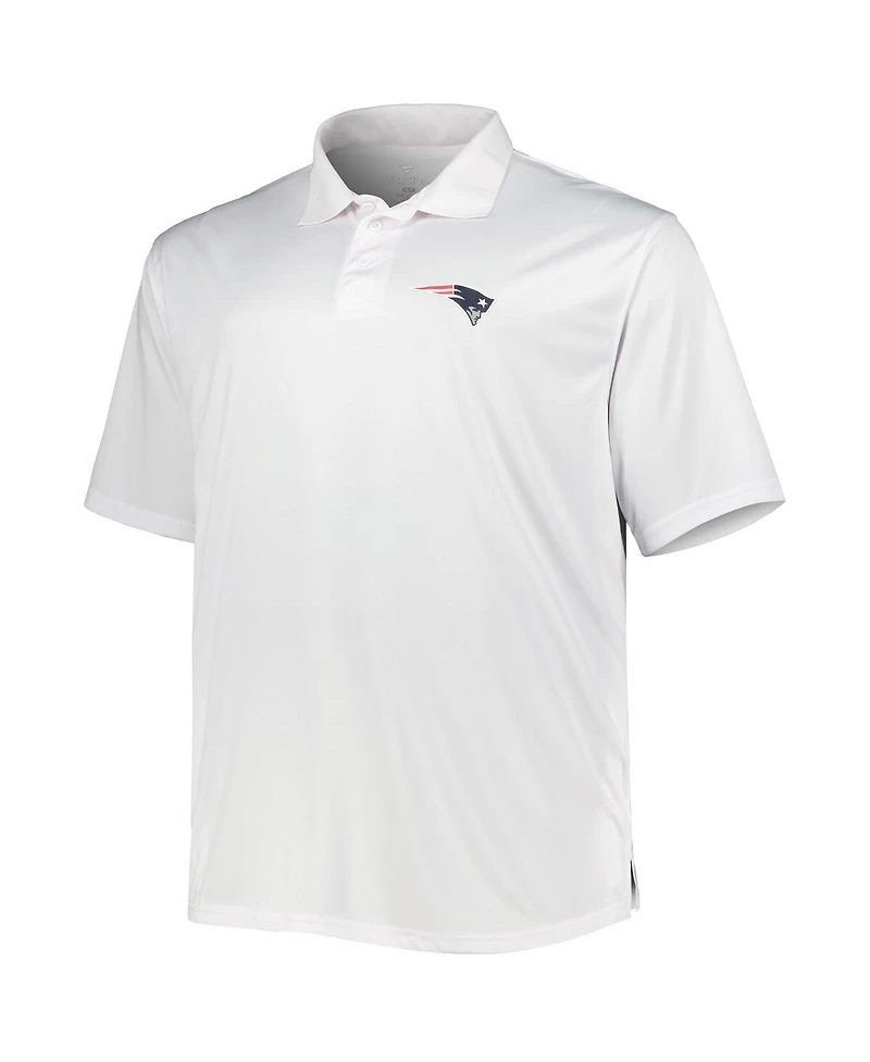 Men's Fanatics Navy, White New England Patriots Big and Tall Solid Two-Pack Polo Shirt Set