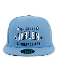 Men's Rings & Crwns Light Blue Harlem Globetrotters Fitted Hat